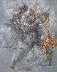 冲突 180x140cm oil on canvas 2006