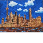 新上海 丝网版画 78CMx53CM 2007