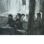 孔亮 Kong Liang, Bar Series, 酒吧系列, 铜版画，2009， 51 x 60 cm