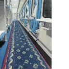 《夜未央系列之车厢四》布面油画200cmX150cm，2012年，RMB：15000元