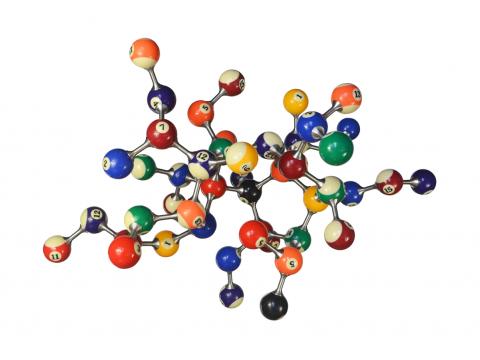 Gene No. 2|2017|Billiard Balls, stainless steel|63 x 83 x 47 cm