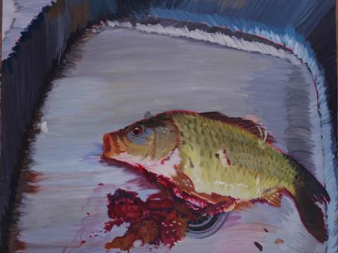 Fish| 2009| Oil on canvas| 100 x 120 cm