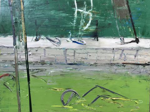 Lin Chunyan | Tuanjiehu Park |2020|Oil on canvas|80 x 100 cm