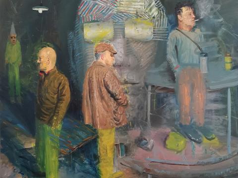Nong Shaohua| An Anonymous Night | 2020 | Oil on canvas | 100 x 100 cm
